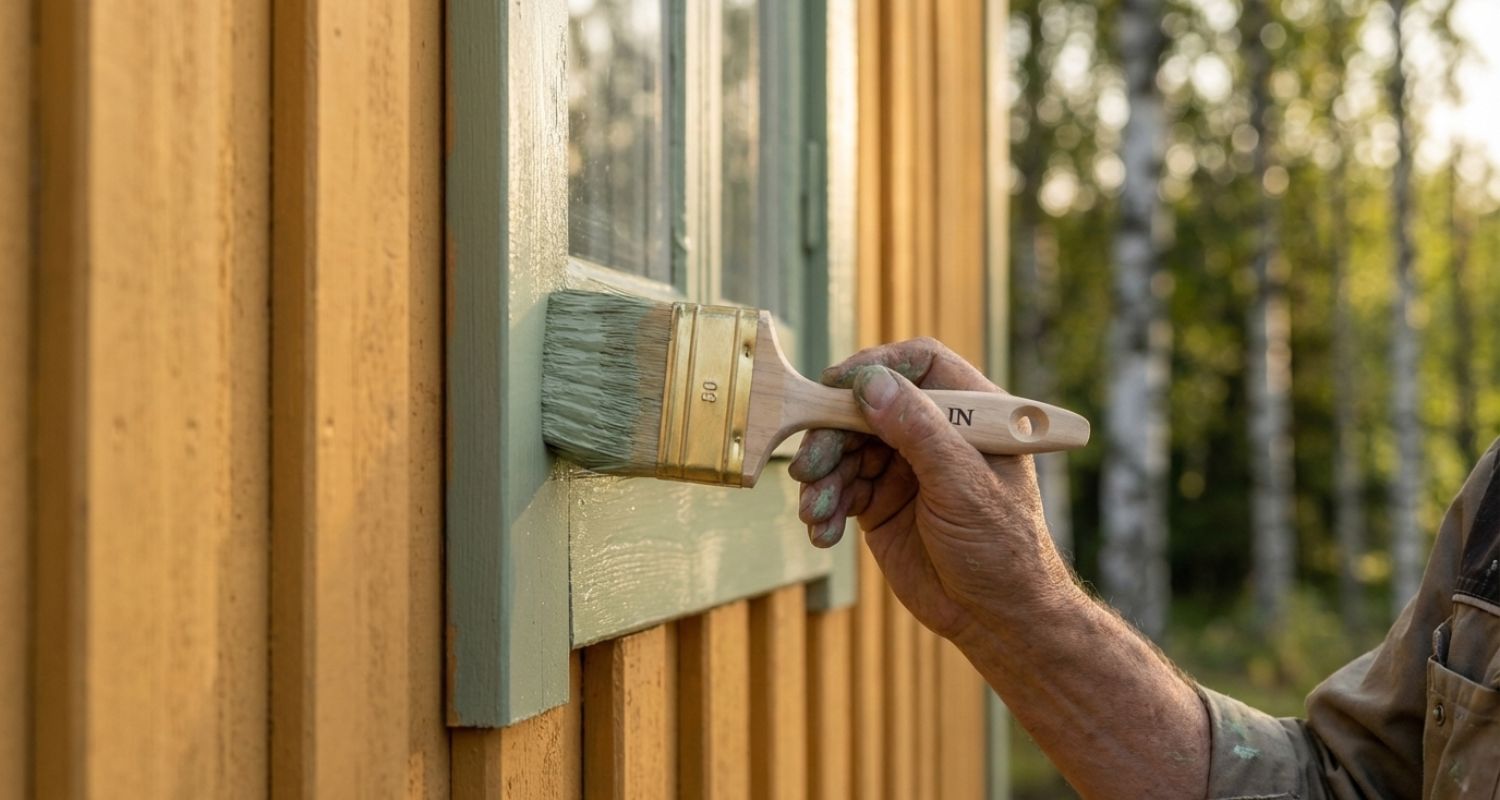 Måla med linoljefärg utomhus