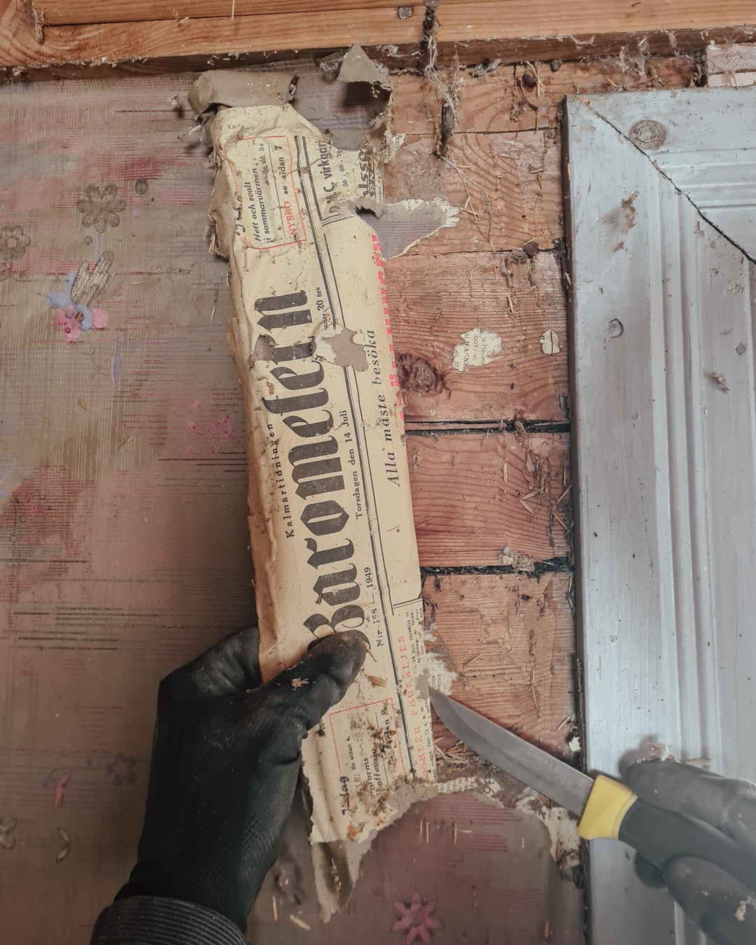 Ljungbylund renovering hittad tidning