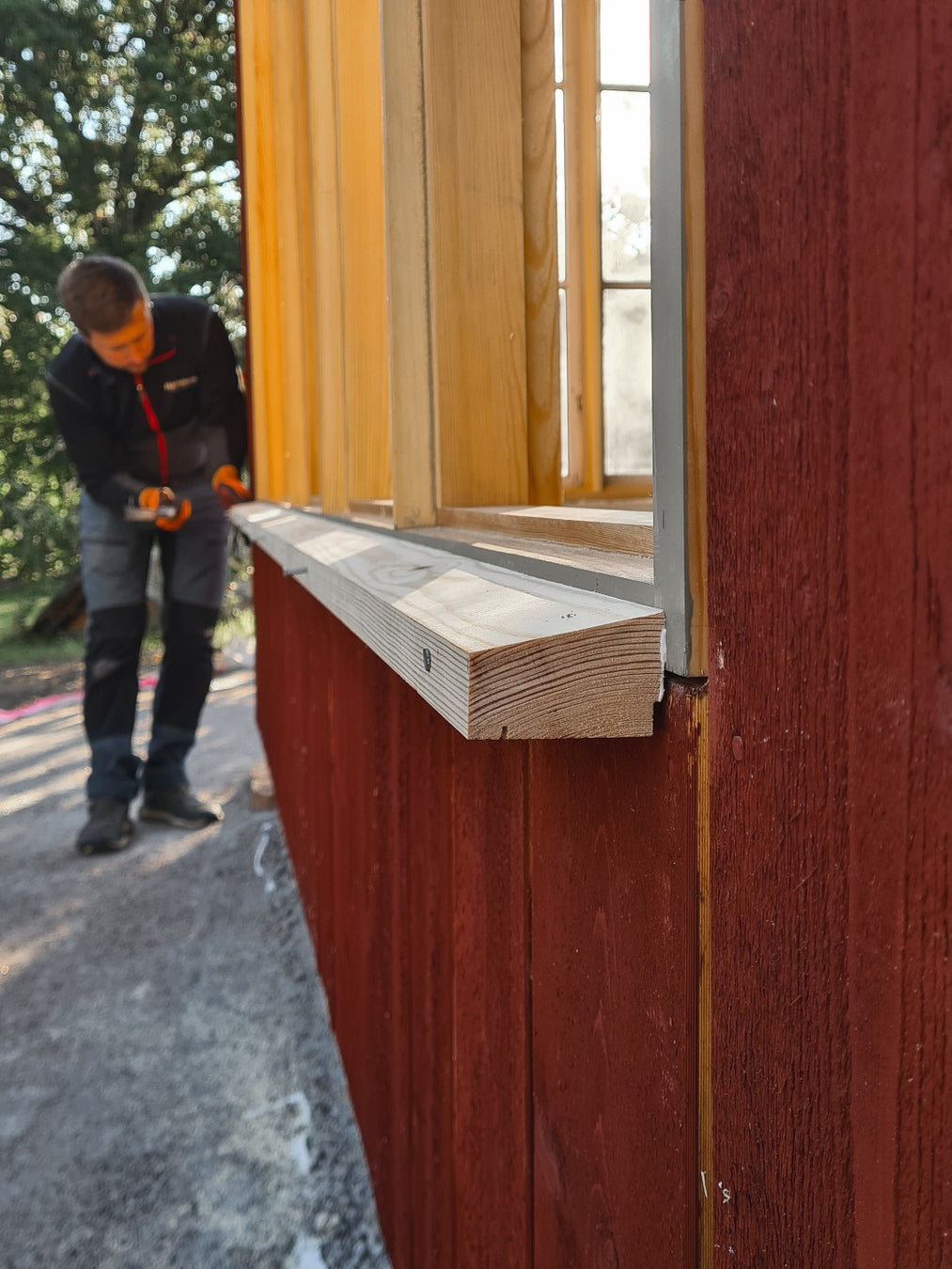 Ljungbylund renovering fönster uthomhus