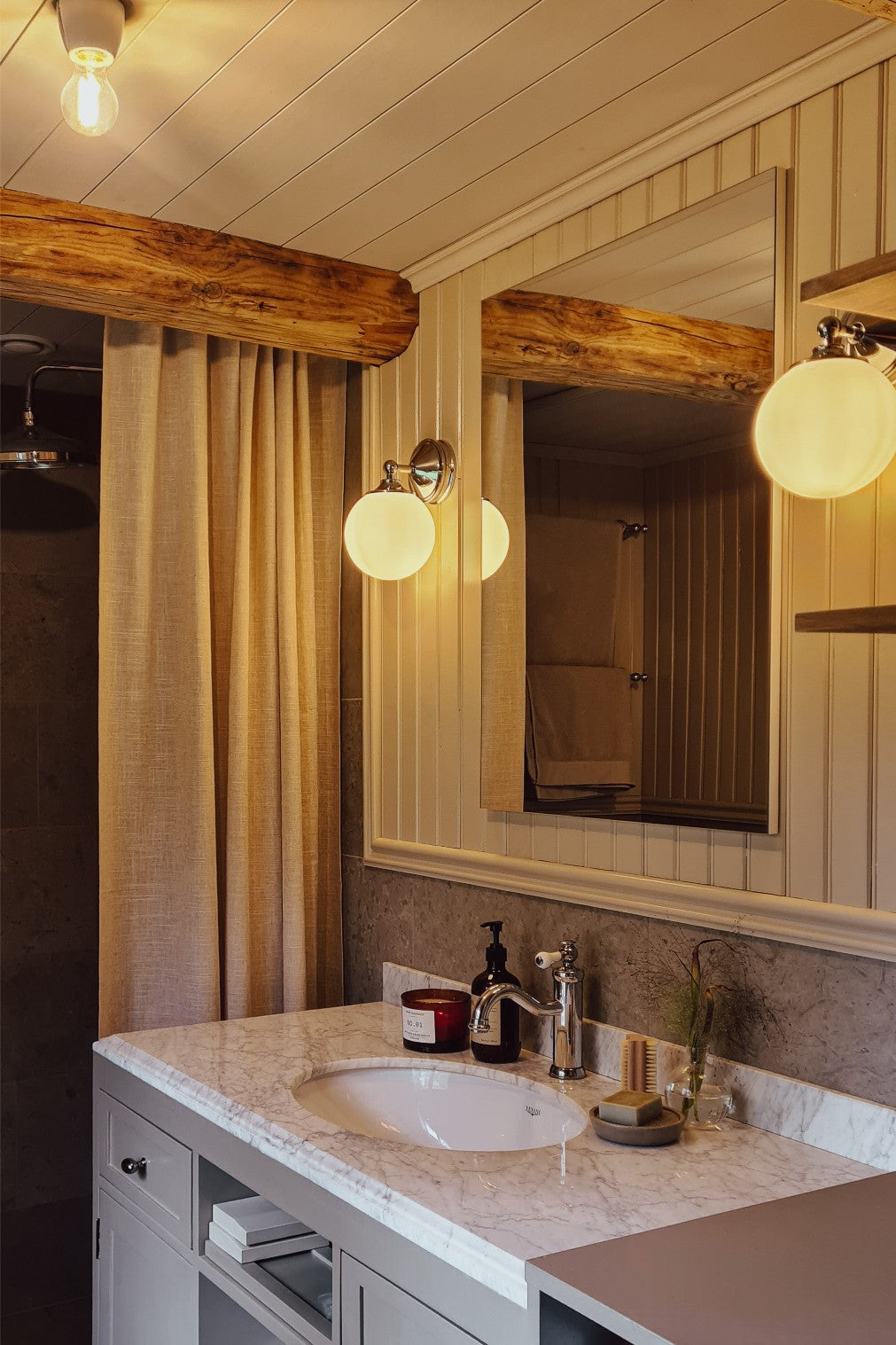 Ljungbylund renovering äggoljetempera badrum