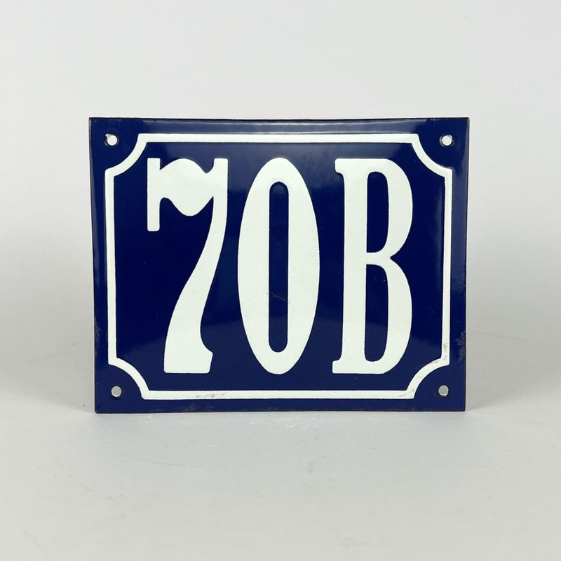 Enamel sign 70B