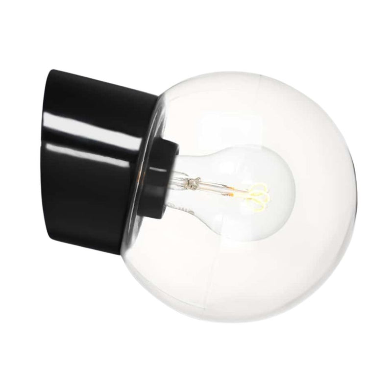 Porslinslampa Utomhus Sned Svart Lampor