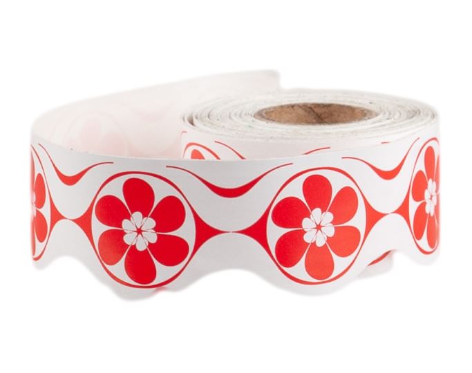 Hyllremsa Röda Blommor