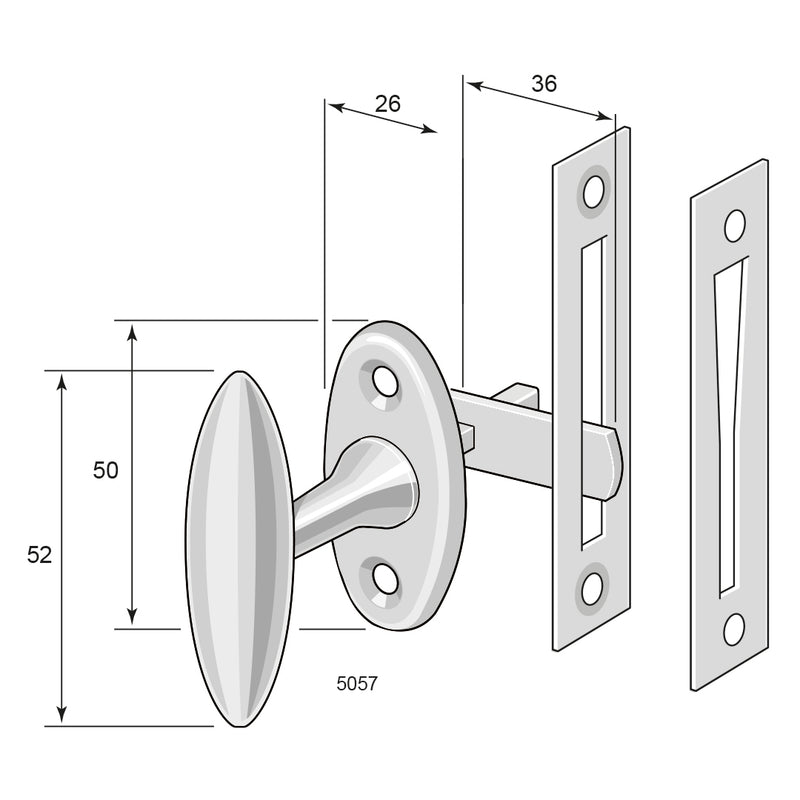 Fönsterklinka 5057 - Ovolin