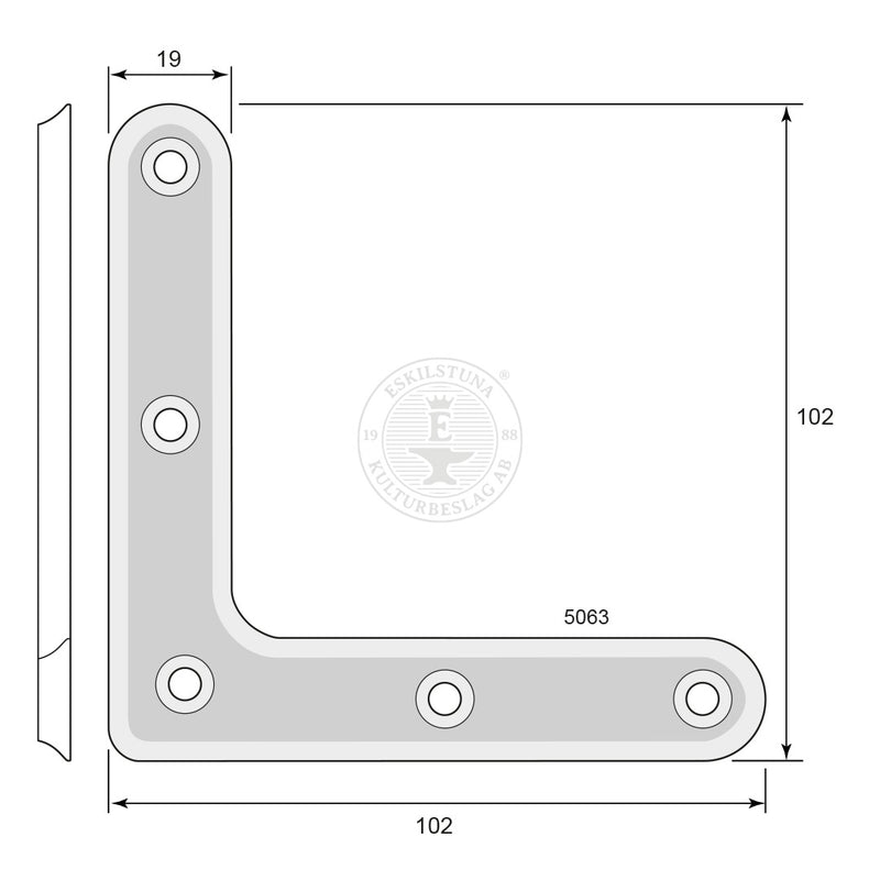 Korrugerat Hörnjärn Oval 5063 - Ovolin