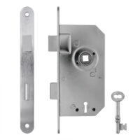 Mortise lock 5240 untreated steel rounded corners 