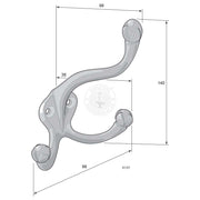 Hatt- o klädkrok 8137 - Ovolin