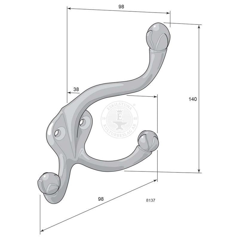 Hatt- o klädkrok 8137 - Ovolin