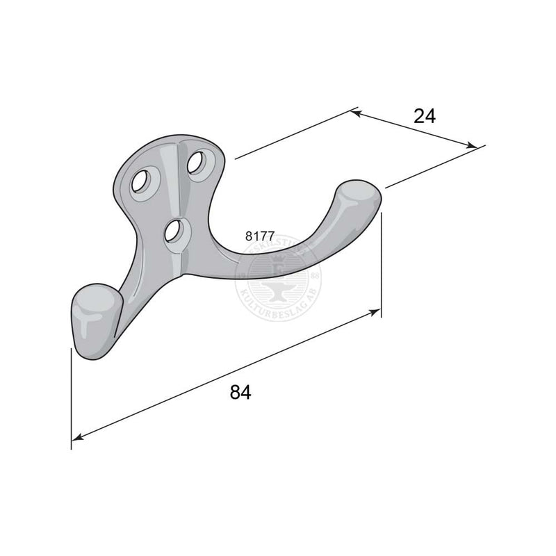 Klädkrok, dubbel 8177