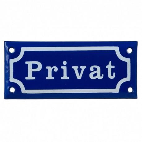 Emaljskylt Privat - Ovolin