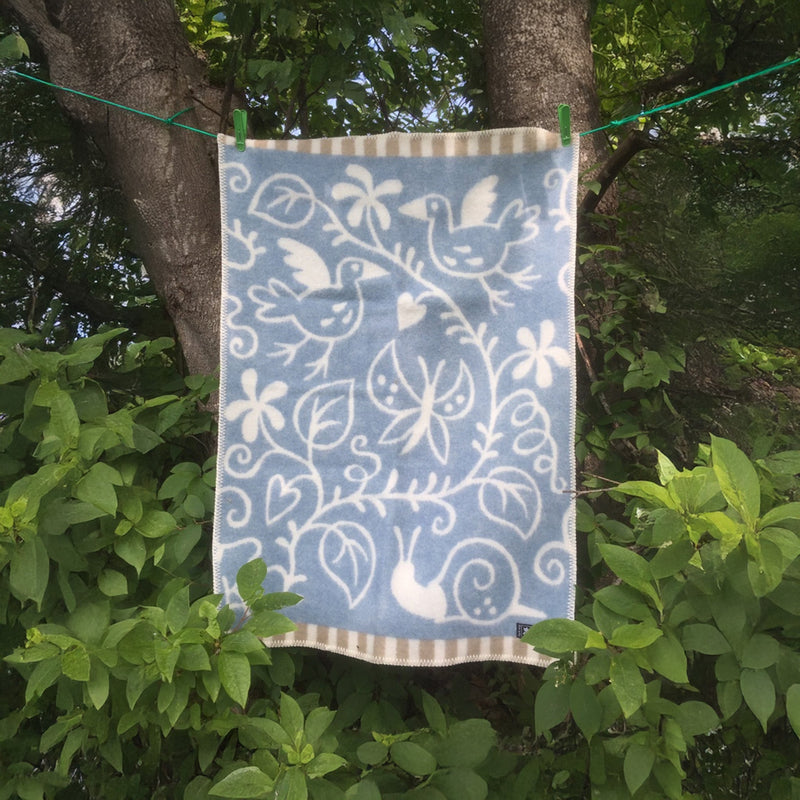 Little Snail Blue Children's Blanket
