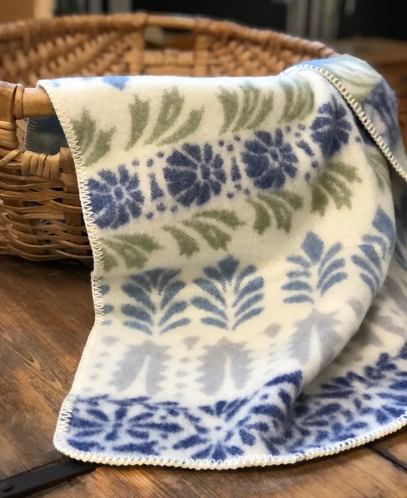 Arvet barnfilt blå/grön