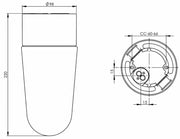 Porslinslampa Utomhus Rak Vit Lampor
