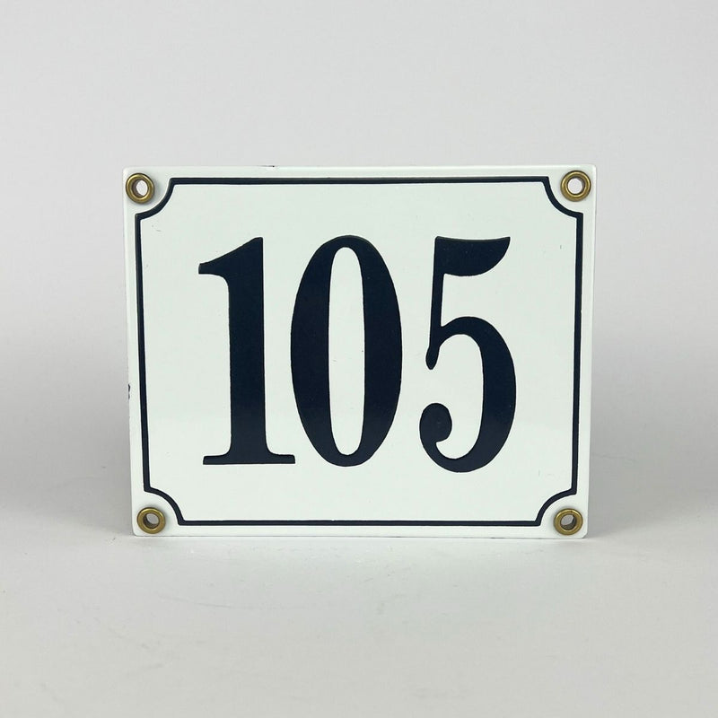 Enamel sign 105