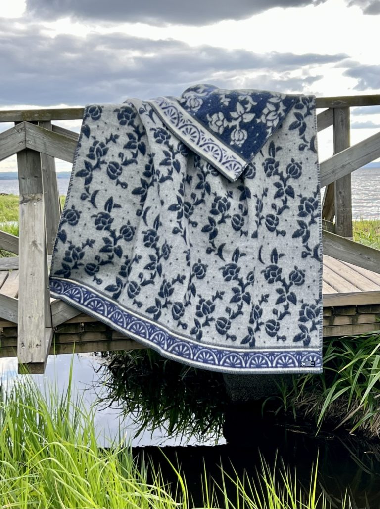 Jugend blå/grå uldfilt