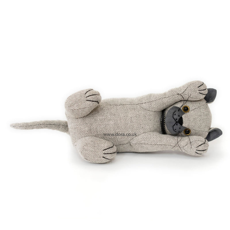 Rolling Cappuccino Cat Doorstop