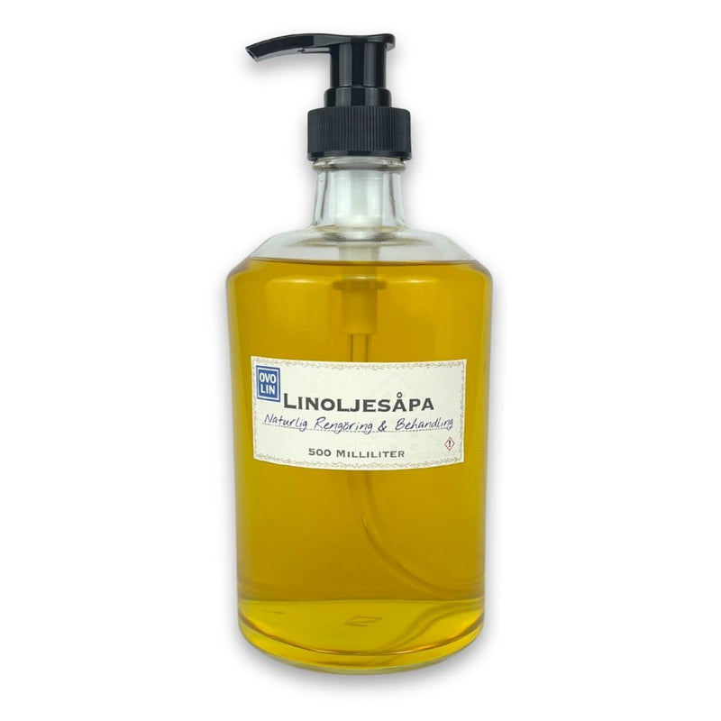 Ovolin Linoljesåpa pumpflaska i glas