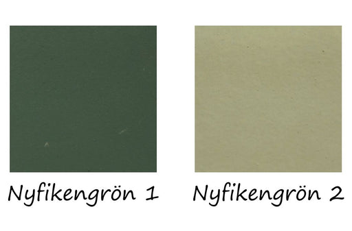 Nyfiken grön serie Äggoljetempera