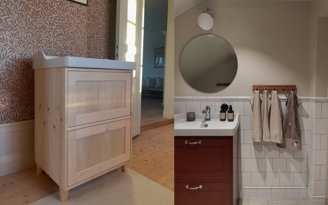 Ovolin linoljefärg badrum röd