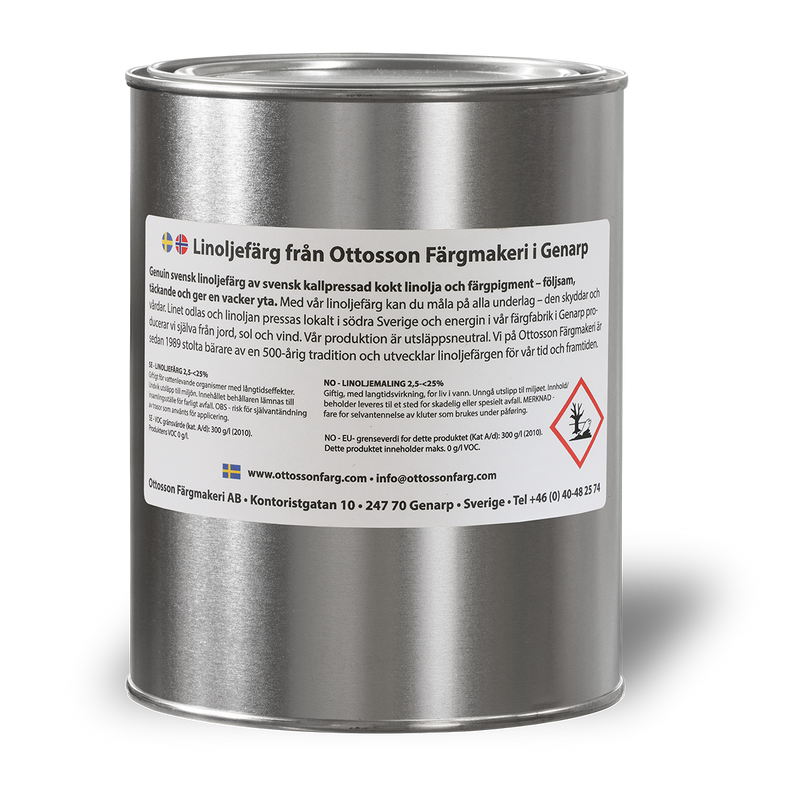Ottossons Linoljefärg Baksida Burk