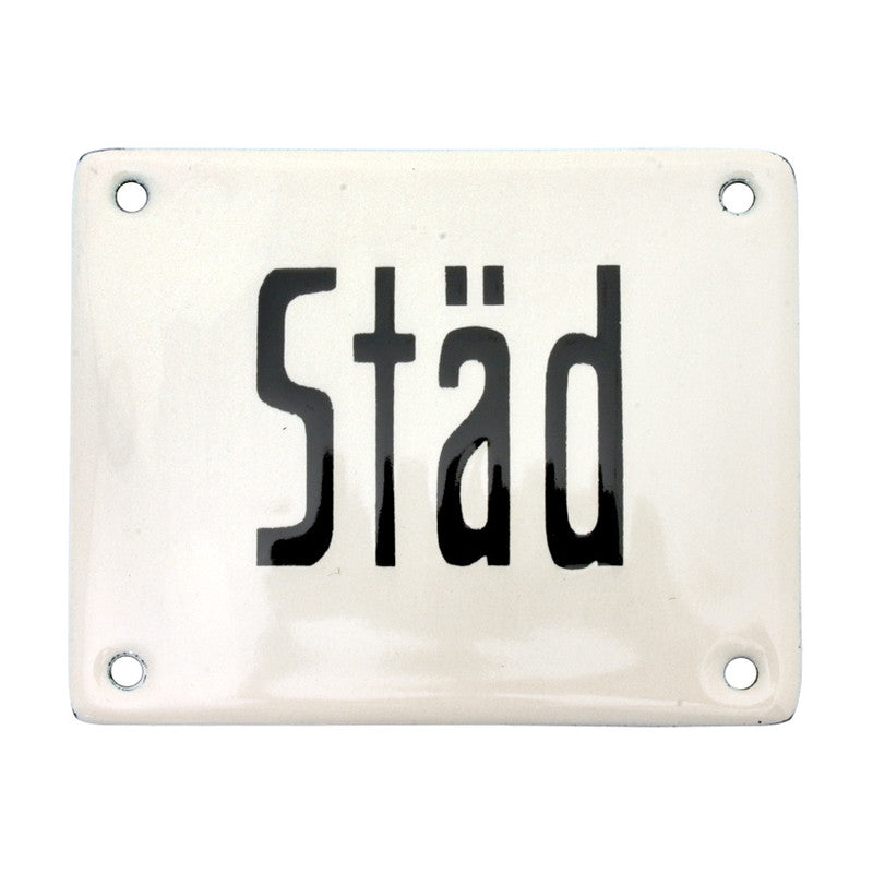 Emaljskylt Städ - Ovolin