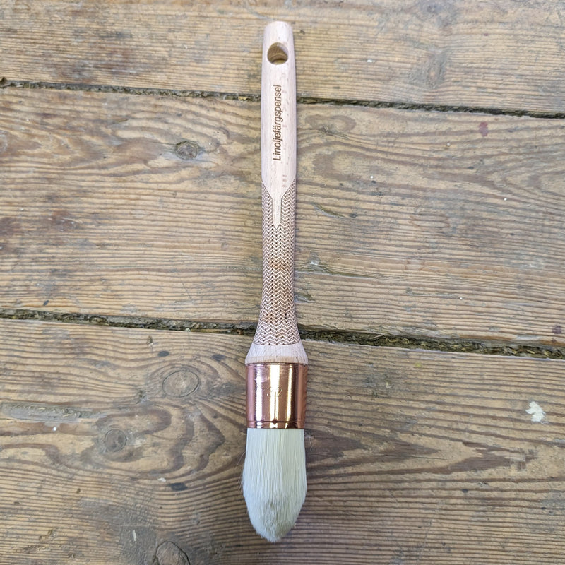 Linoljefärgspensel rund spetsig topp - Ovolin