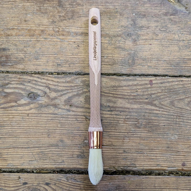 Linoljefärgspensel rund spetsig topp - Ovolin