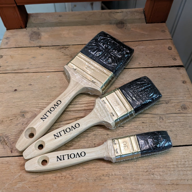 Flat lackpensel äggoljetempera, linoljefärg - Ovolin