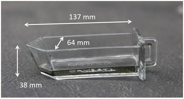 Ormesta Skäppor i glas mått