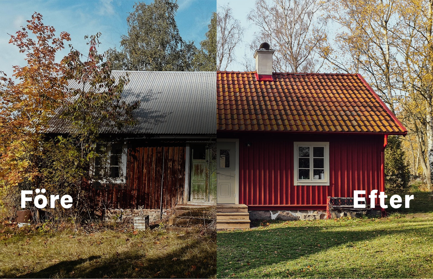 Ljungbylund renovering före/efter