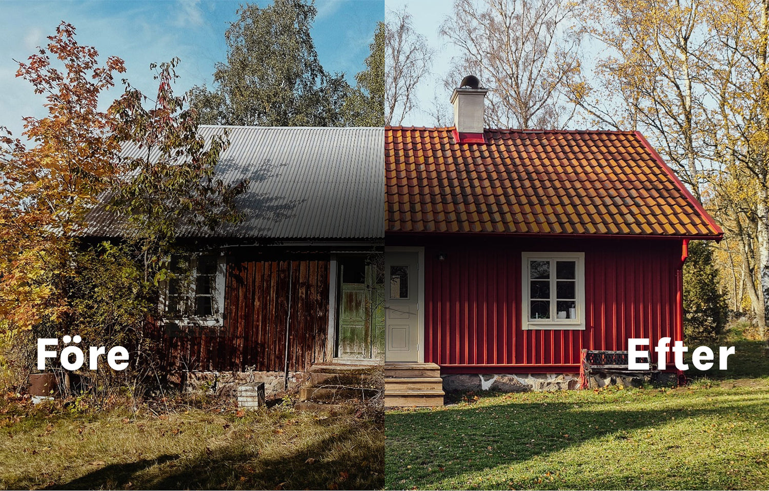 Ljungbylund renovering före/efter