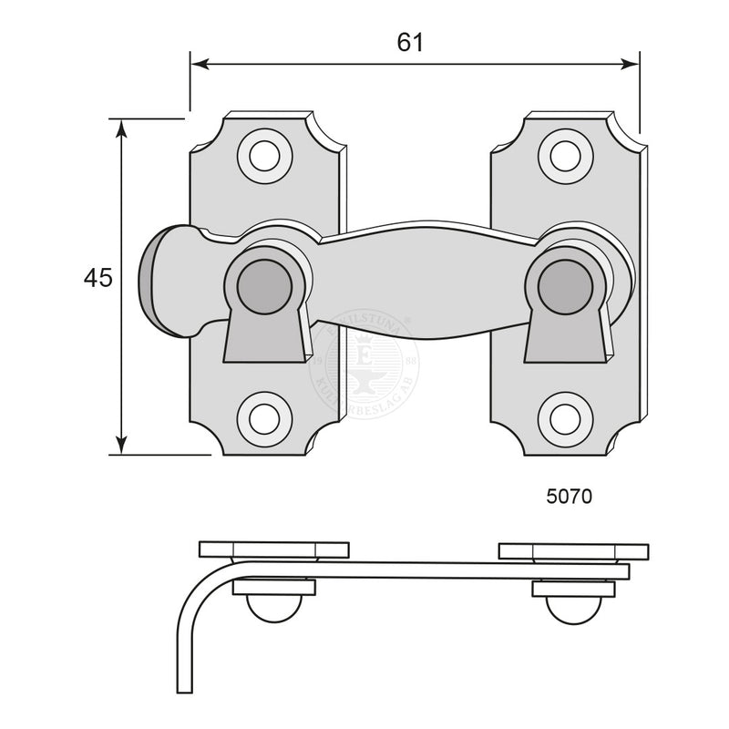 Fönsterklinka Stål 5070 - Ovolin