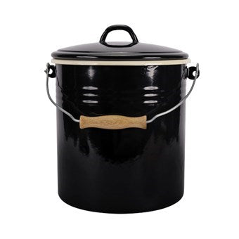 Emaljhink med lock - Ovolin