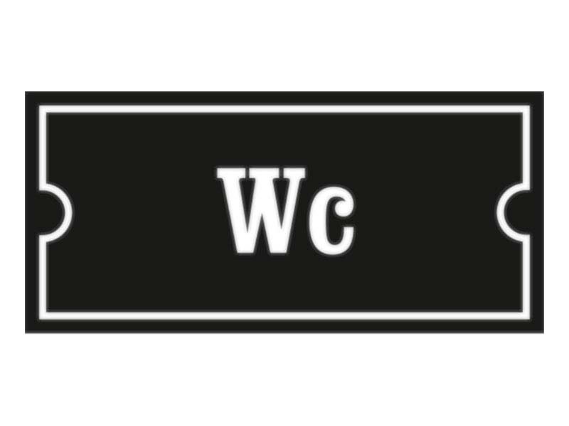 Emaljskylt WC - Ovolin