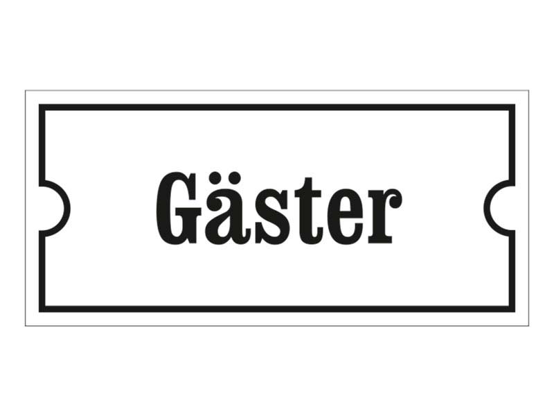 Emaljskylt Gäster - Ovolin