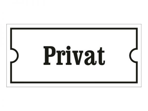 Emaljskylt Privat - Ovolin