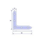Korrugerat Hörnjärn Spetsig 5152 - Ovolin