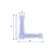 Korrugerat Hörnjärn Rund 5159 - Ovolin