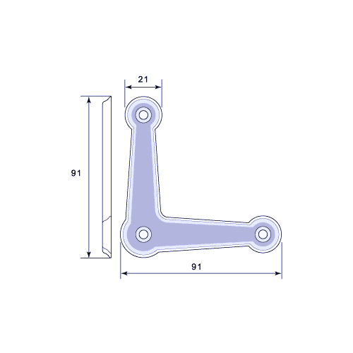 Korrugerat Hörnjärn Rund 5159 - Ovolin