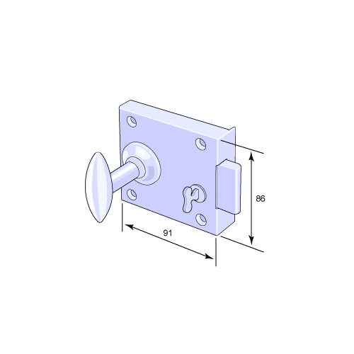 Kammarlås Vred 5201 - Ovolin