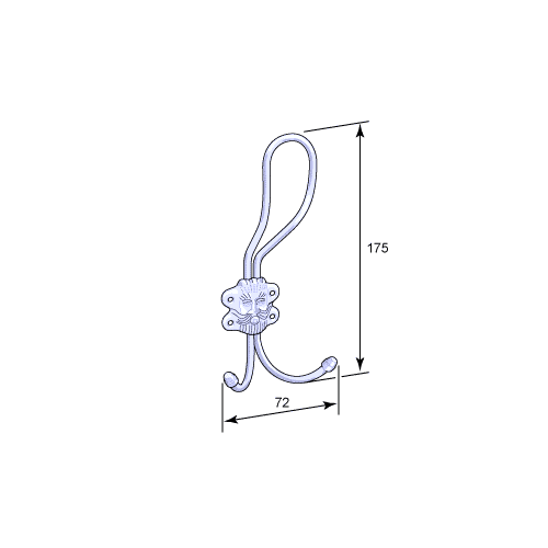 Hattu ja vaatekoukku 8116