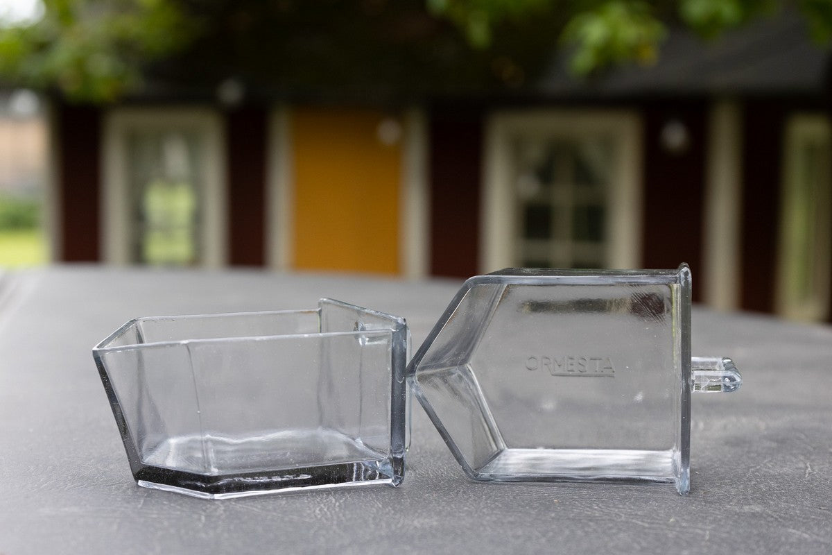 Ormesta skäppor i glas