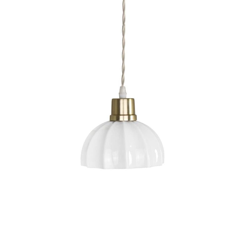 Taklampa Doris Opal Vit - Ovolin