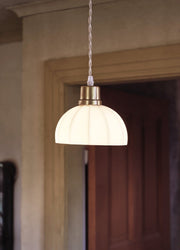 Taklampa Doris Opal Vit - Ovolin