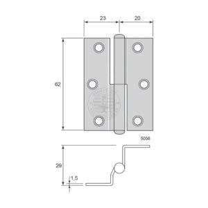 Skåpgångjärn - Ovolin