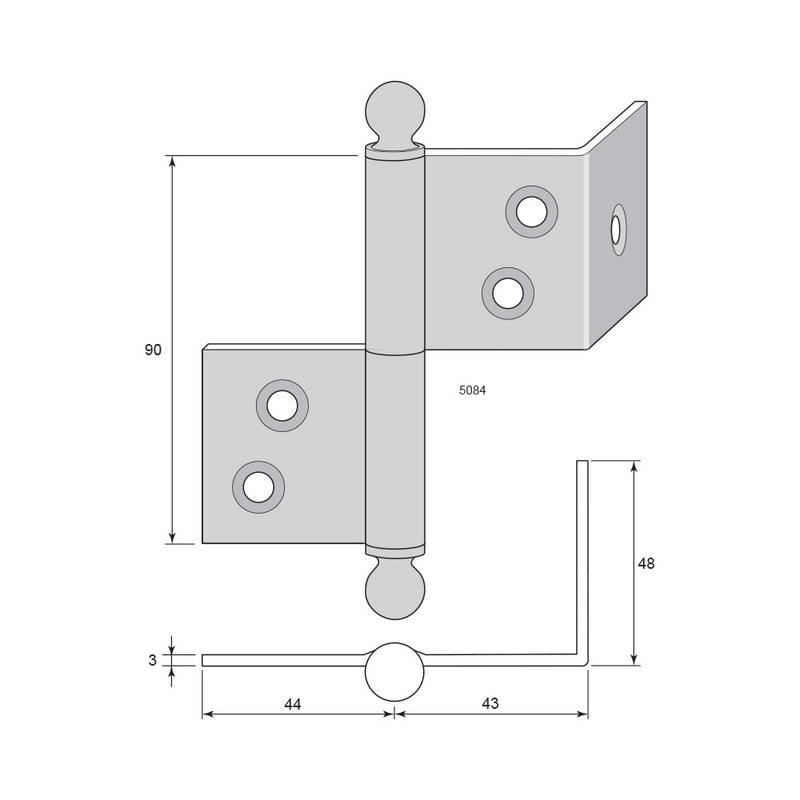Franskt gångjärn - Ovolin