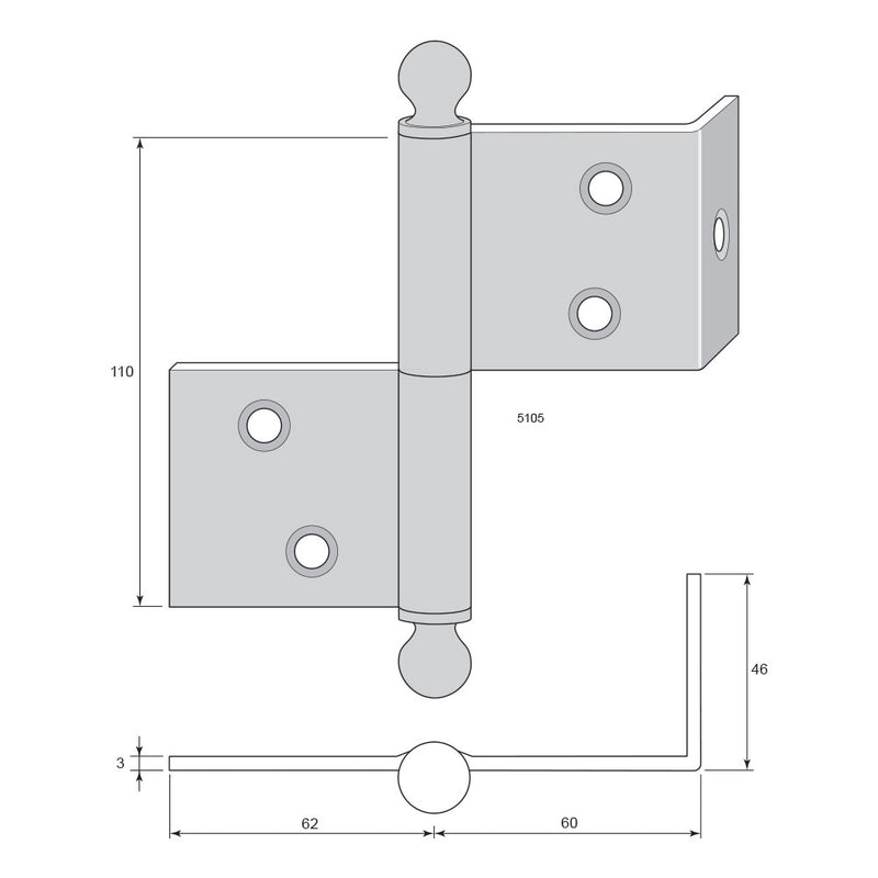 Franskt gångjärn - Ovolin