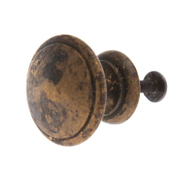 Antikbehandlad Mässingsknopp - Ovolin