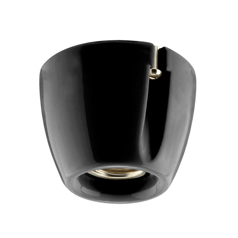 Fotlamphållare Solid rak Svart - Ovolin